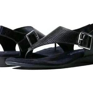 Walking Cradles Noelle Sandal in Luggage Lizard Women's 8 Wide BRAND NEW